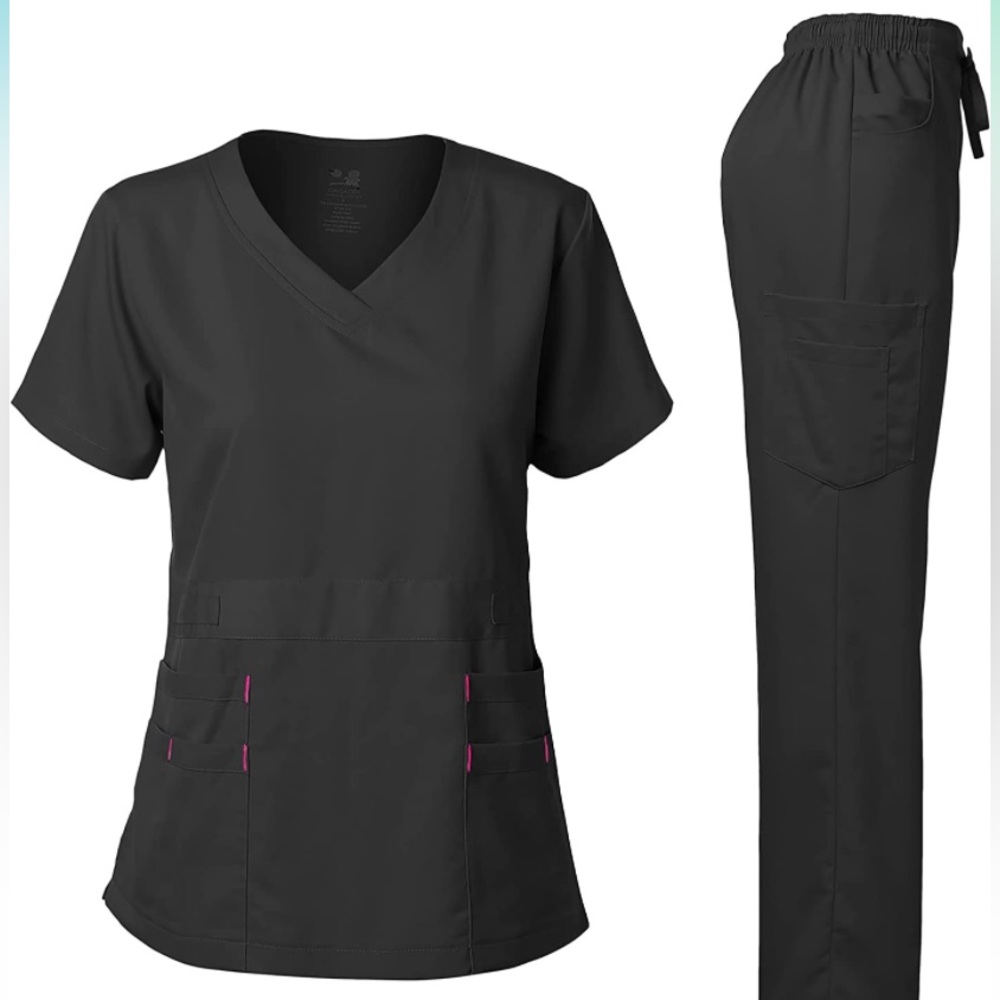 Dagacci Natural Stretch Premium Scrubs Set Stretch Ultra Soft Top & Pants